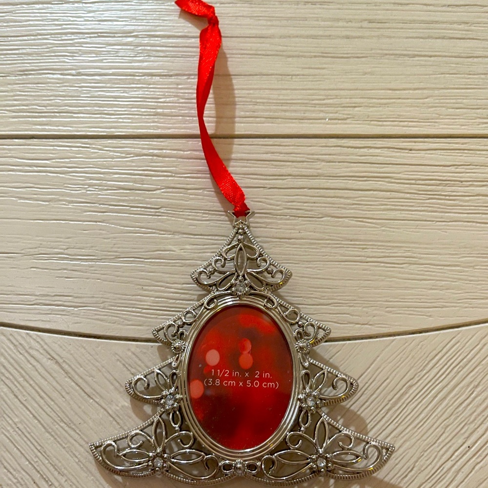 Holiday Silver-Tone Tree-Shaped Ornament